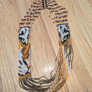 Handcrafted Beaded Tiger Necklace
